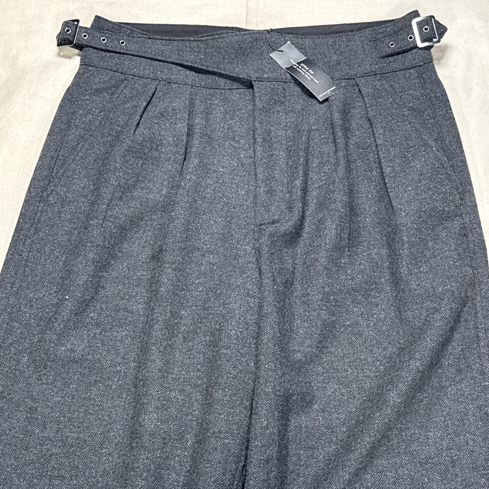 Banana Republic Size-12 Women's Belted Pants Wool Wide Legged Pleated NWT